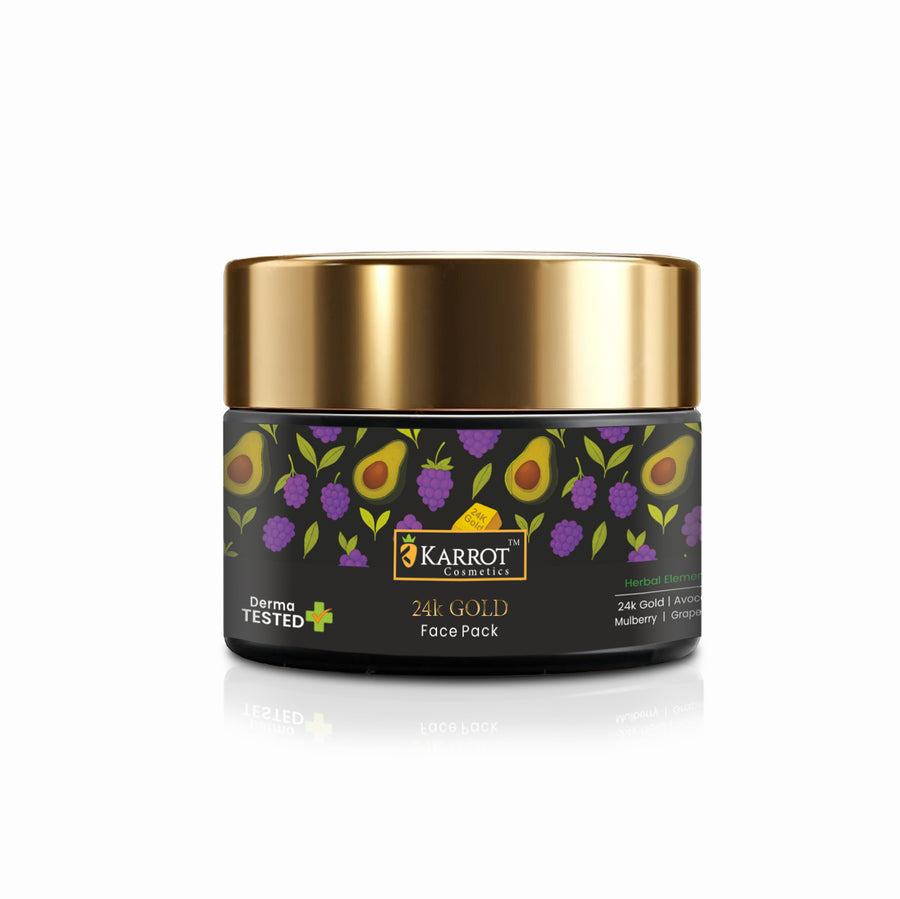 24K Gold Face Pack for radiant and glowing skin by Karrot Cosmetics India