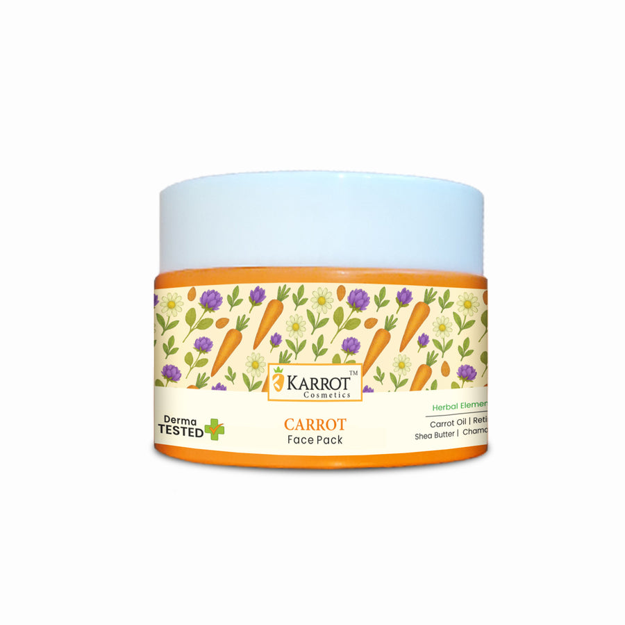 Carrot Face Pack for deep nourishment and anti-aging skin care by Karrot Cosmetics India