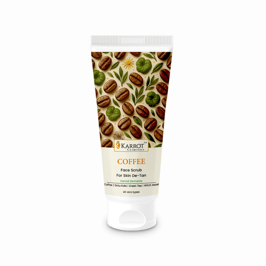 Coffee Face Scrub for tan removal and deep exfoliation 100gm by Karrot Cosmetics India
