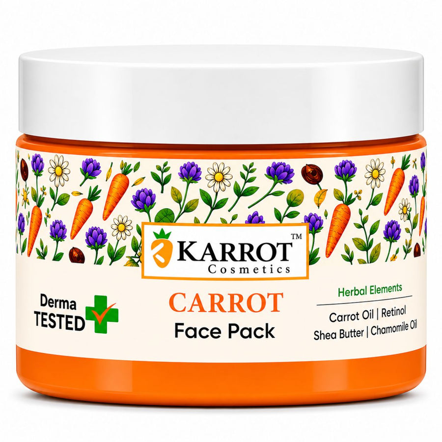 Karrot Cosmetics Carrot Face Pack with Vitamin E | Brightening Face Pack for Healthy Skin Care | 100gm
