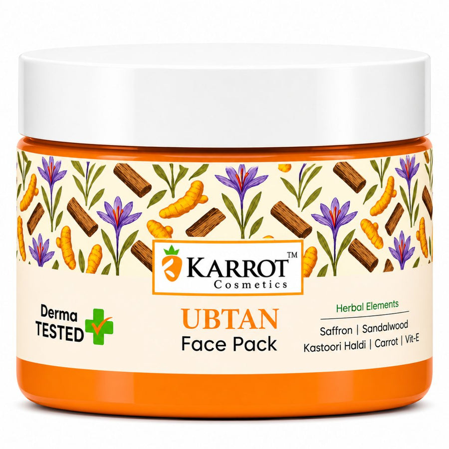 Karrot Cosmetics Ubtan Face Pack with Turmeric Oil | Tan Removal Face Pack for Glowing Skin Care | 100gm