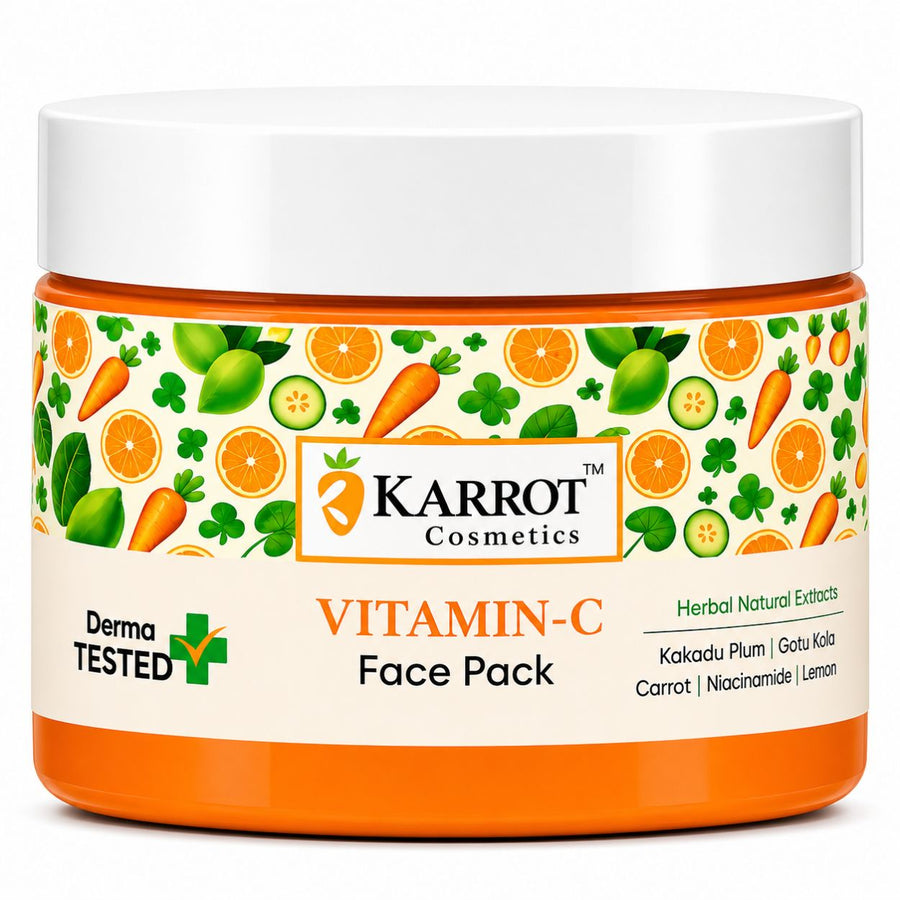 Karrot Cosmetics Vitamin C Face Pack for Glow Care | Brightening Face Pack for Healthy Skin Care | 100gm