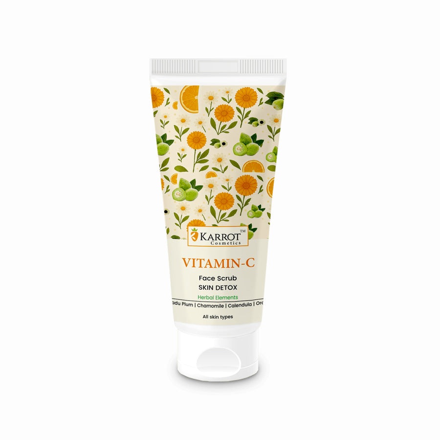 Vitamin C Face Scrub for brightening and smooth skin texture  by Karrot Cosmetics India