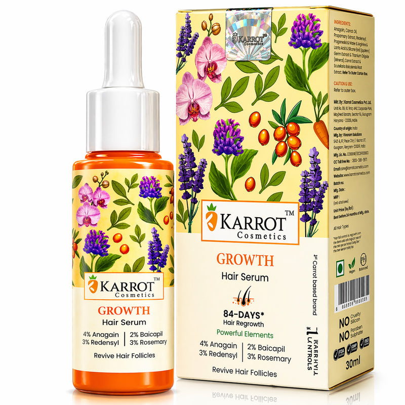 Karrot Cosmetics Advanced Hair Growth Serum Care | Anti Hair Fall Serum for Healthy Thick Hair | 30ml