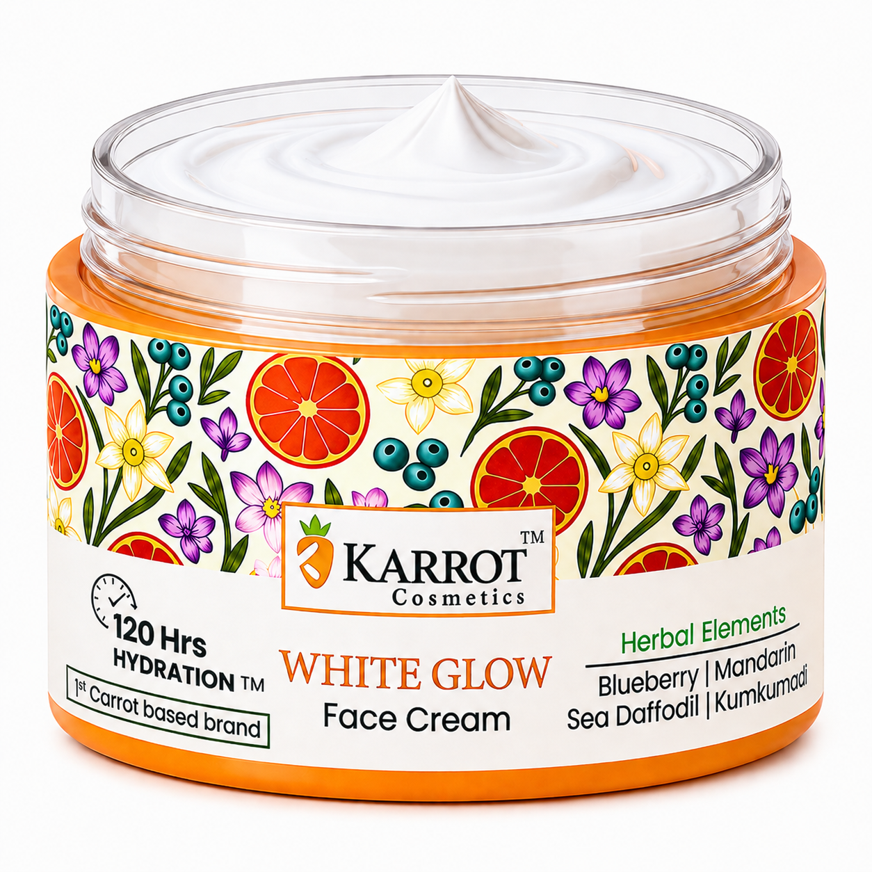 Karrot Cosmetics White Glow Face Cream with SPF 30 | Brightening Cream for Glowing Skin Care | 50gm
