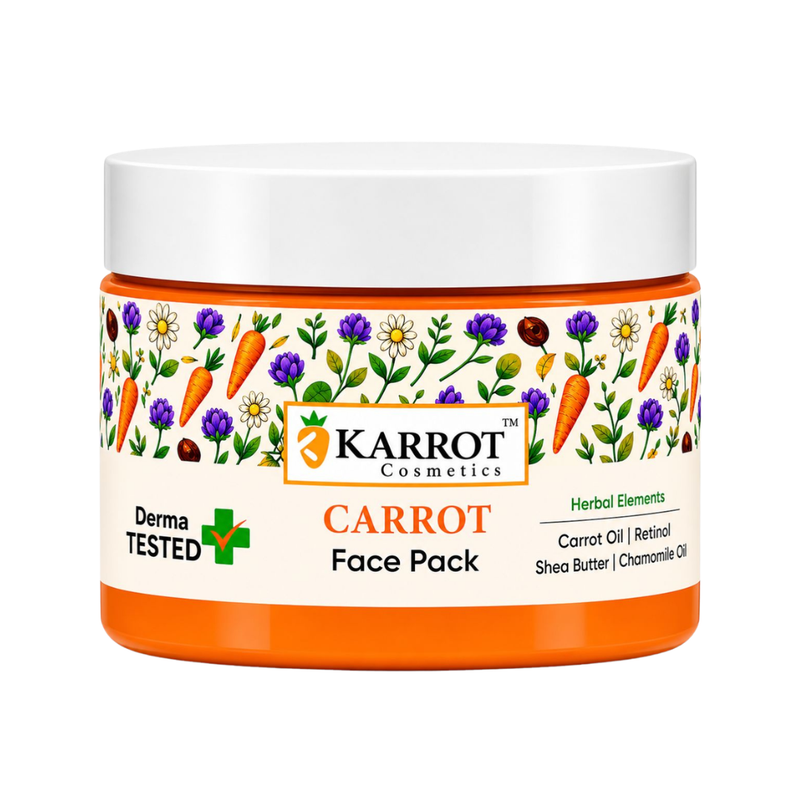Carrot and vitamin E face pack for glowing skin