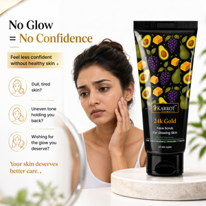 Karrot Cosmetics 24K Gold Face Scrub for Glow Care | Exfoliating Face Scrub for Clear Smooth Skin | 100gm