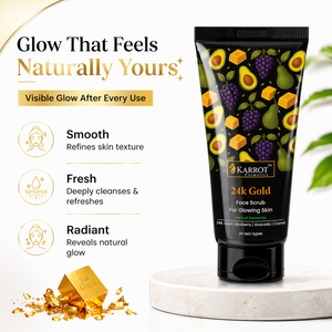 Karrot Cosmetics 24K Gold Face Scrub for Glow Care | Exfoliating Face Scrub for Clear Smooth Skin | 100gm