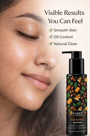 Karrot Cosmetics 24K Gold Face Wash Hydrating Care | Brightening Face Wash for Healthy Skin Care | 100ml