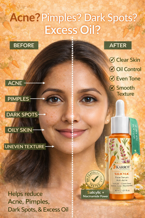 Karrot Cosmetics Salicylic Acid Face Serum Formula | Anti Acne Serum for Oil Control Skin Care | 30ml