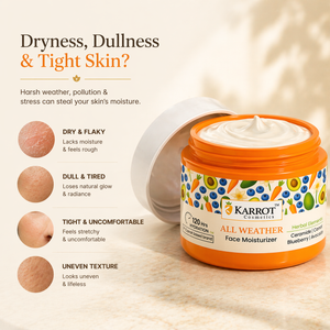 Karrot Cosmetics All Weather Face Moisturizer SPF 30 | Hydrating Moisturizer for Smooth Skin Care | 50gm