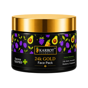 Karrot Cosmetics 24K Gold Face Pack with Hyaluronic | Anti Aging Face Pack for Smooth Skin Care | 100gm