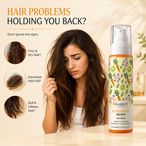 Karrot Cosmetics Rosemary Hair Spray with Keratin | Hair Growth Spray for Smooth Healthy Hair | 100ml