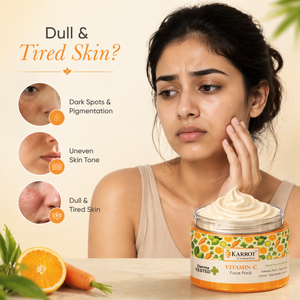 Karrot Cosmetics Vitamin C Face Pack for Glow Care | Brightening Face Pack for Healthy Skin Care | 100gm