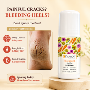 Karrot Cosmetics Crack Heel Repair Roll On Formula | Foot Repair Cream for Dry Cracked Heel Care | 50ml