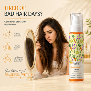 Karrot Cosmetics Rosemary Hair Spray with Keratin | Hair Growth Spray for Smooth Healthy Hair | 100ml