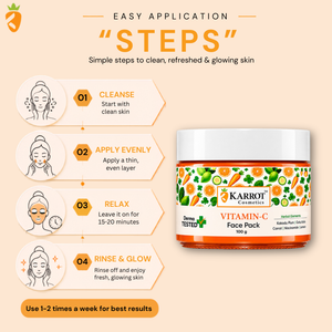 Karrot Cosmetics Vitamin C Face Pack for Glow Care | Brightening Face Pack for Healthy Skin Care | 100gm