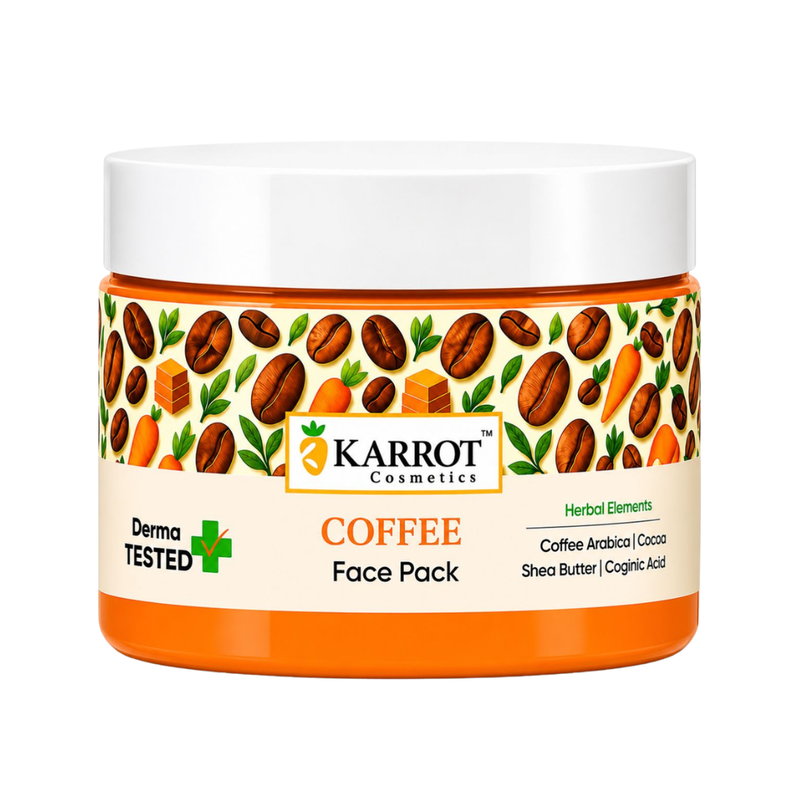 Coffee and vitamin E face pack for glowing skin care