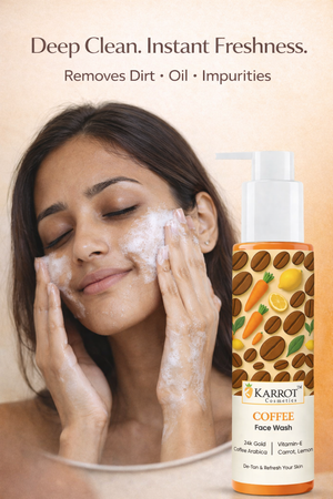 Karrot Cosmetics Coffee Face Wash for Tan Removal | Deep Cleansing Face Wash for Smooth Skin Care | 100ml