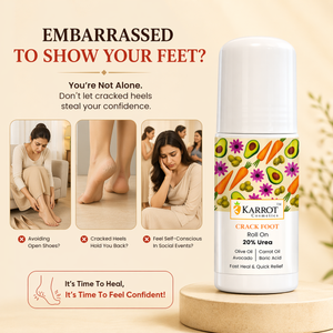 Karrot Cosmetics Crack Heel Repair Roll On Formula | Foot Repair Cream for Dry Cracked Heel Care | 50ml