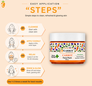 Karrot Cosmetics Carrot Face Pack with Vitamin E | Brightening Face Pack for Healthy Skin Care | 100gm