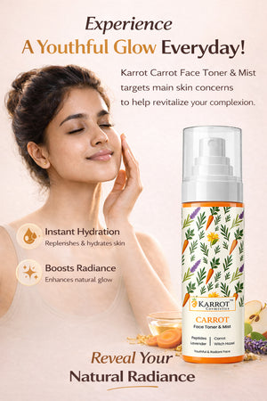 Karrot Cosmetics Carrot Face Toner with Witch Hazel | Hydrating Face Toner for Smooth Skin Care | 100ml