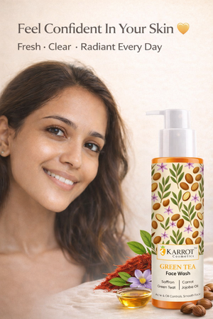 Karrot Cosmetics Green Tea Face Wash Oil Control | Acne Care Face Wash for Healthy Smooth Skin | 100ml
