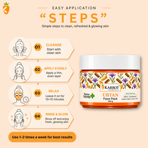 Karrot Cosmetics Ubtan Face Pack with Turmeric Oil | Tan Removal Face Pack for Glowing Skin Care | 100gm