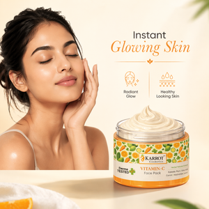 Karrot Cosmetics Vitamin C Face Pack for Glow Care | Brightening Face Pack for Healthy Skin Care | 100gm