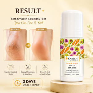 Karrot Cosmetics Crack Heel Repair Roll On Formula | Foot Repair Cream for Dry Cracked Heel Care | 50ml