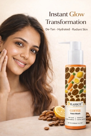Karrot Cosmetics Coffee Face Wash for Tan Removal | Deep Cleansing Face Wash for Smooth Skin Care | 100ml