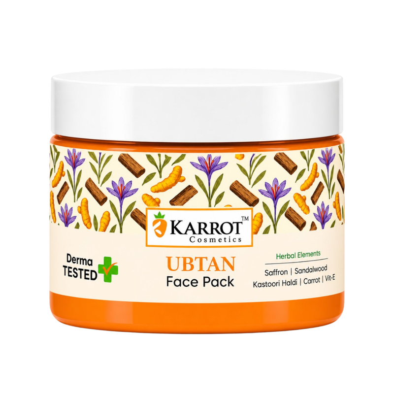 Karrot Ubtan Face Pack with turmeric and saffron for glowing skin 100gm