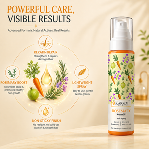 Karrot Cosmetics Rosemary Hair Spray with Keratin | Hair Growth Spray for Smooth Healthy Hair | 100ml