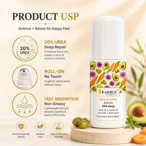 Karrot Cosmetics Crack Heel Repair Roll On Formula | Foot Repair Cream for Dry Cracked Heel Care | 50ml