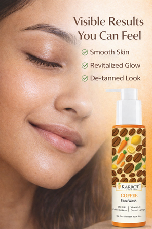 Karrot Cosmetics Coffee Face Wash for Tan Removal | Deep Cleansing Face Wash for Smooth Skin Care | 100ml