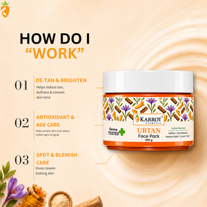 Karrot Cosmetics Ubtan Face Pack with Turmeric Oil | Tan Removal Face Pack for Glowing Skin Care | 100gm