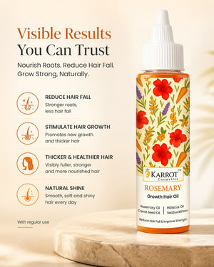 Karrot Cosmetics Rosemary Hair Growth Oil Formula | Anti Hair Fall Oil for Thick Healthy Hair | 100ml
