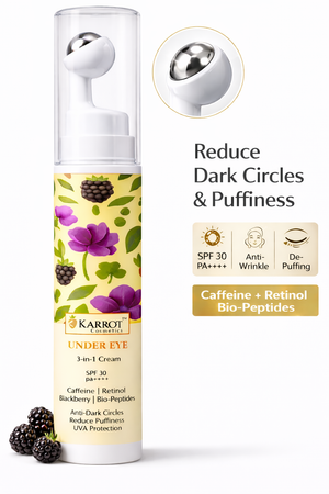 Karrot Cosmetics Under Eye Cream with Retinol & Caffeine | Dark Circle Repair Eye Cream Care | 15ml