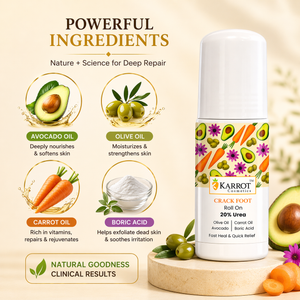Karrot Cosmetics Crack Heel Repair Roll On Formula | Foot Repair Cream for Dry Cracked Heel Care | 50ml