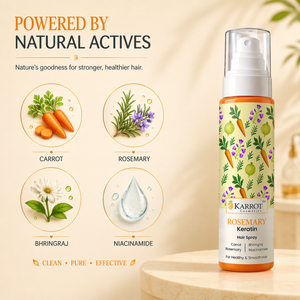 Karrot Cosmetics Rosemary Hair Spray with Keratin | Hair Growth Spray for Smooth Healthy Hair | 100ml