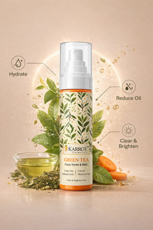 Karrot Cosmetics Green Tea Face Toner Oil Control | Acne Care Toner for Healthy Smooth Skin Care | 100ml
