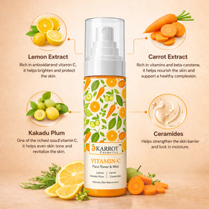 Karrot Cosmetics Vitamin C Face Toner for Glow Care | Brightening Toner for Healthy Smooth Skin | 100ml