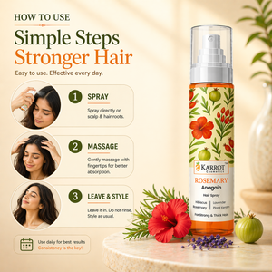 Karrot Cosmetics Hair Growth Spray with Rosemary | Anti Hair Fall Spray for Thick Healthy Hair | 100ml