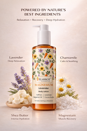 Karrot Cosmetics Magnesium Body Lotion with Shea Butter | Stress Relief & Sleep Support Lotion Care | 100ml