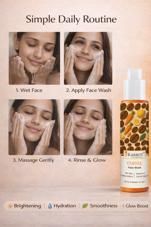 Karrot Cosmetics Coffee Face Wash for Tan Removal | Deep Cleansing Face Wash for Smooth Skin Care | 100ml