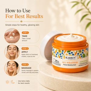 Karrot Cosmetics All Weather Face Moisturizer SPF 30 | Hydrating Moisturizer for Smooth Skin Care | 50gm