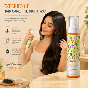 Karrot Cosmetics Rosemary Hair Spray with Keratin | Hair Growth Spray for Smooth Healthy Hair | 100ml