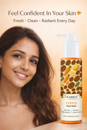 Karrot Cosmetics Coffee Face Wash for Tan Removal | Deep Cleansing Face Wash for Smooth Skin Care | 100ml