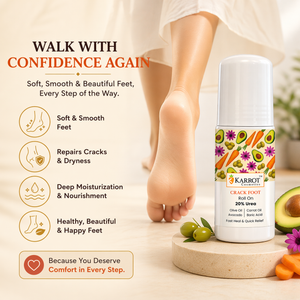 Karrot Cosmetics Crack Heel Repair Roll On Formula | Foot Repair Cream for Dry Cracked Heel Care | 50ml