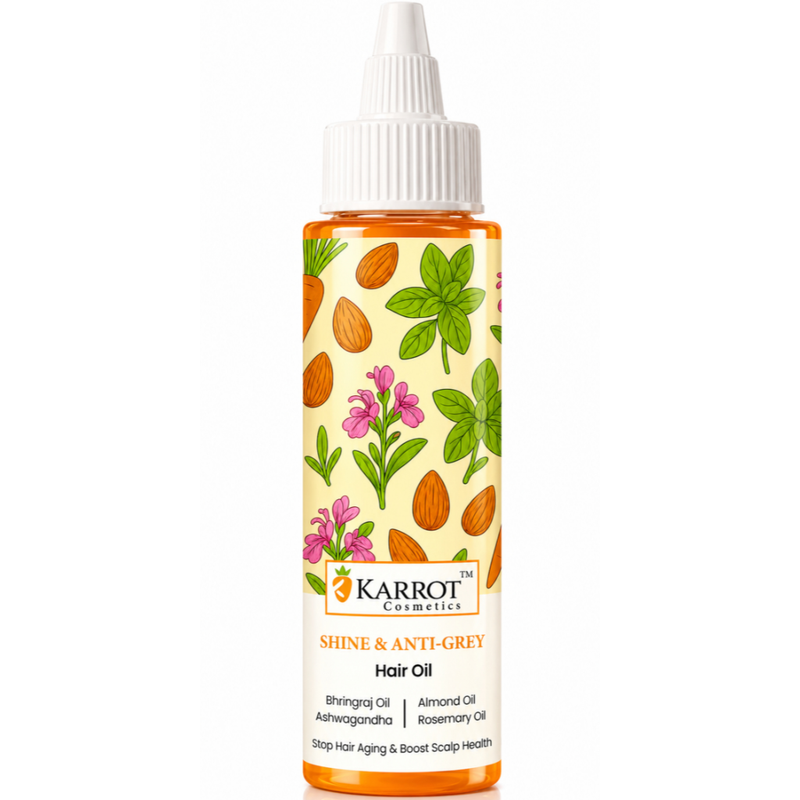 Karrot Cosmetics Anti Grey Hair Oil with Amla Oil | Nourishing Hair Oil for Healthy Strong Hair | 100ml